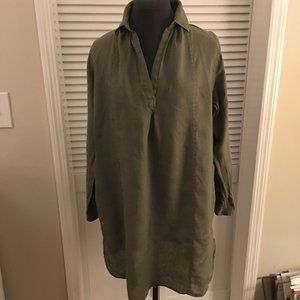 Olive-colored Alex Lehr Summer Dress